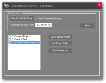 Daily Backup Service screenshot