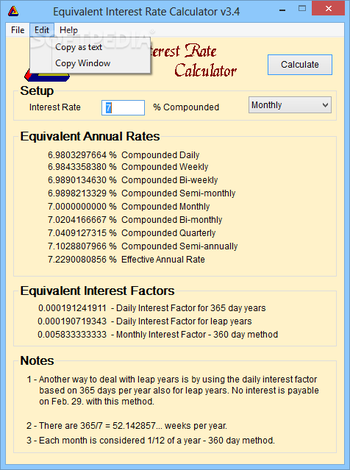 Daily Interest Calculator and Equivalent Interest Rate Calculator screenshot 6