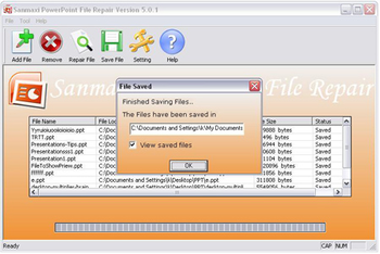 Damaged powerpoint presentation recovery screenshot