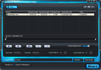 Daniusoft Blackberry Ringtone Maker screenshot 2