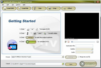 Daniusoft DVD to Apple TV Converter screenshot 2