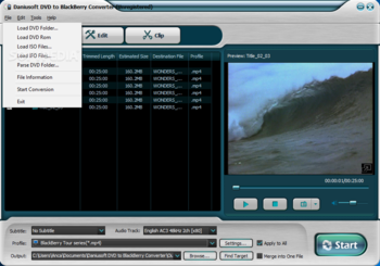 Daniusoft DVD to BlackBerry Converter screenshot 3