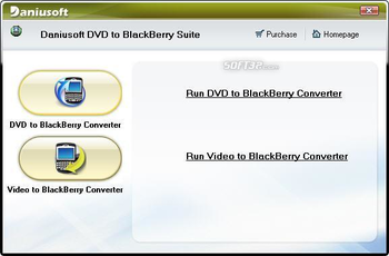Daniusoft DVD to BlackBerry Suite screenshot