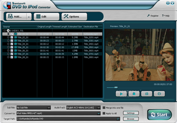 Daniusoft DVD to iPod Converter screenshot
