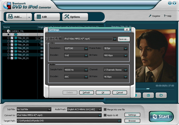 Daniusoft DVD to iPod Converter screenshot 3