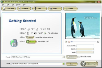 Daniusoft DVD to Mobile Phone Converter screenshot