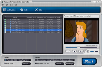 Daniusoft iPhone Video Converter screenshot 2