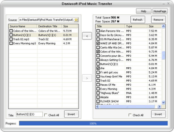 Daniusoft iPod Music Transfer screenshot 3