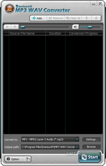 Daniusoft MP3 WAV Converter screenshot 2