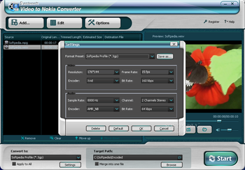 Daniusoft Video to Nokia Converter screenshot 3