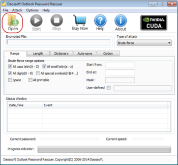 Daossoft Outlook Password Rescuer screenshot 2