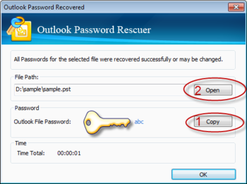 Daossoft Outlook Password Rescuer screenshot 3
