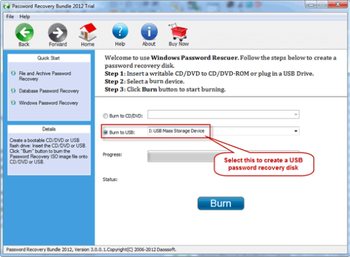 Daossoft Password Rescuer Professional screenshot 2