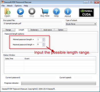Daossoft PDF Password Rescuer screenshot 2