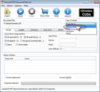 Daossoft PDF Password Rescuer screenshot 4