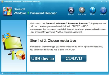 Daossoft Windows 7 Password Rescuer screenshot 4