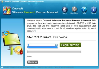 Daossoft Windows Password Rescuer Advanced screenshot