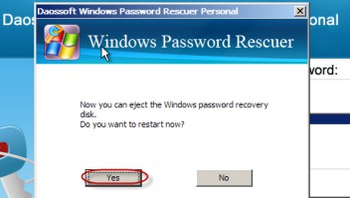 Daossoft Windows Password Rescuer Personal screenshot