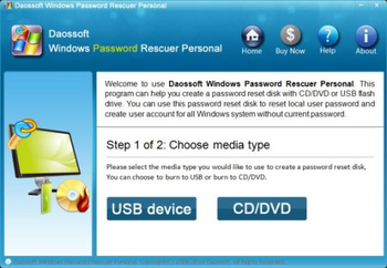 Daossoft Windows Password Rescuer Personal screenshot 2