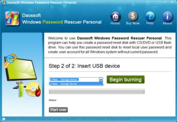 Daossoft Windows Password Rescuer Personal screenshot 3