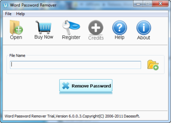 Daossoft Word Password Eraser screenshot