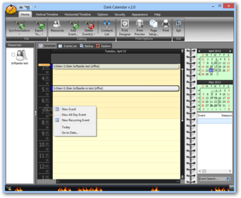 Dark Calendar screenshot