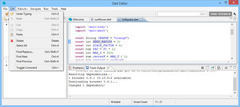 Dart Editor screenshot 2