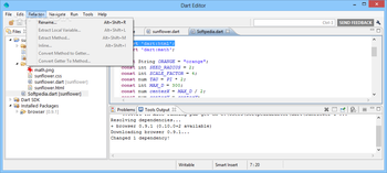 Dart Editor screenshot 3