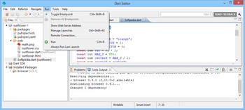 Dart Editor screenshot 5