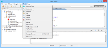 Dart Editor screenshot 6