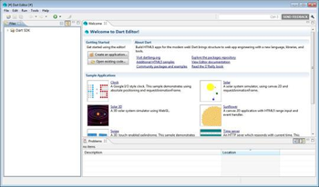 Dart Editor  screenshot