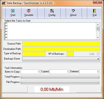 Data Backup or Synchronizer screenshot