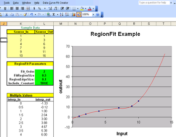 Data Curve Fit Creator Add-in screenshot 2