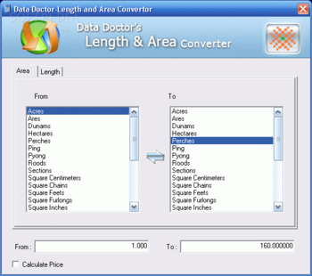 Data Doctor-Length and Area Convertor screenshot