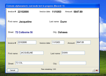 Data Entry Test 2004 screenshot 2