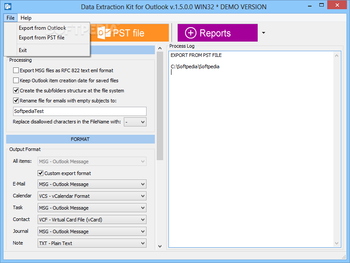 Data Extraction Kit for Outlook screenshot 5