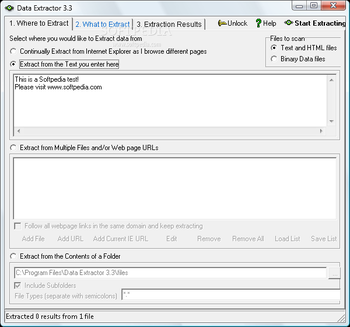 Data Extractor screenshot