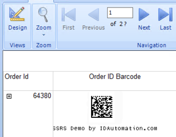 Data Matrix 2D SSRS Barcode Script screenshot