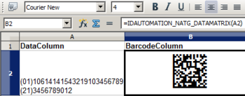 Data Matrix Native OpenOffice Generator screenshot