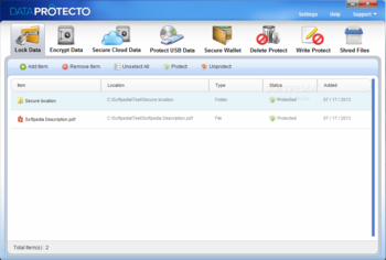 Data Protecto screenshot