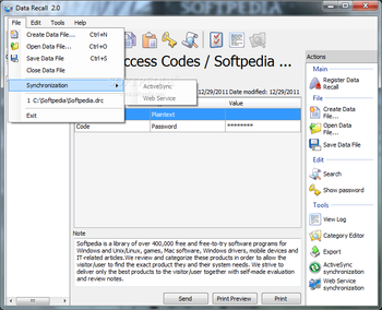 Data Recall screenshot 3