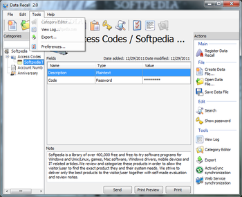 Data Recall screenshot 4