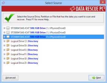 Data Rescue PC3 screenshot