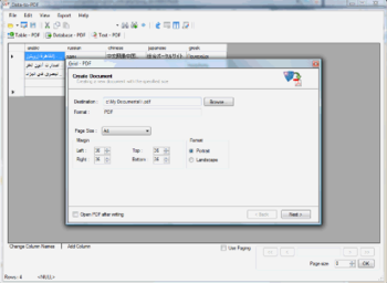 Data-to-PDF screenshot