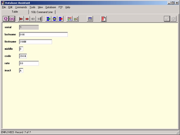 Database Assistant screenshot