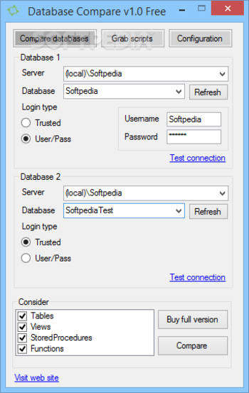 Database Compare screenshot