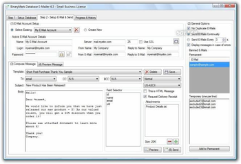 Database E-Mailer screenshot 2