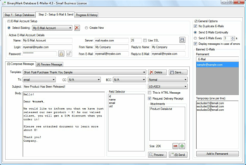 Database E-Mailer screenshot 4