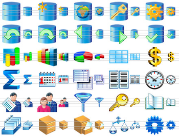 Database Software Icons screenshot