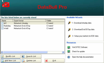 DataBull Pro screenshot